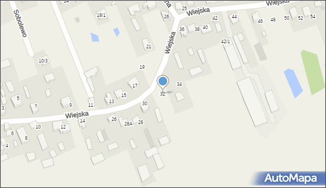 Sobolewo, Wiejska, 32, mapa Sobolewo
