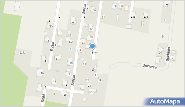 Sobolewo, Wilcza, 8, mapa Sobolewo