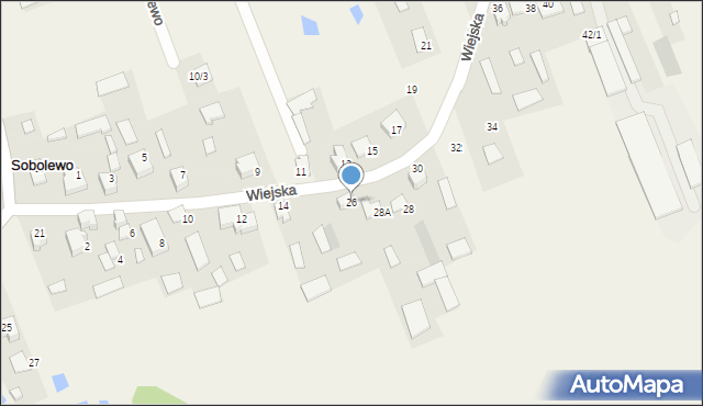 Sobolewo, Wiejska, 26, mapa Sobolewo