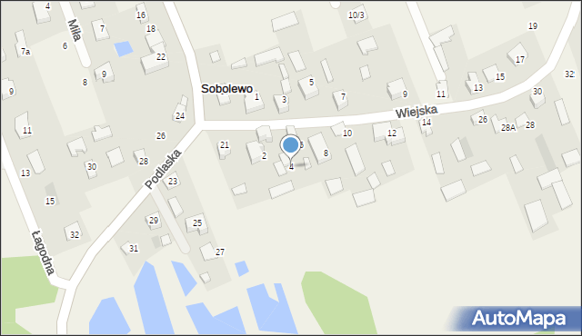 Sobolewo, Wiejska, 4, mapa Sobolewo