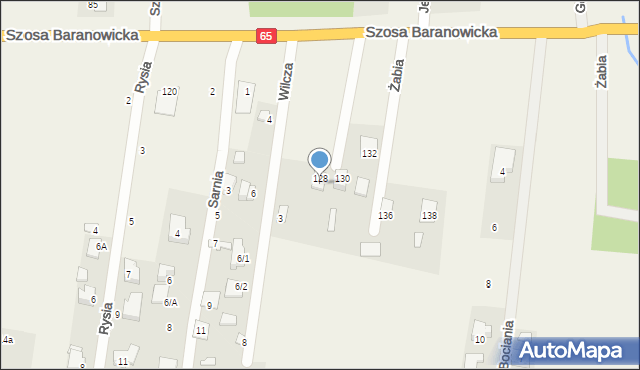 Sobolewo, Wilcza, 1, mapa Sobolewo