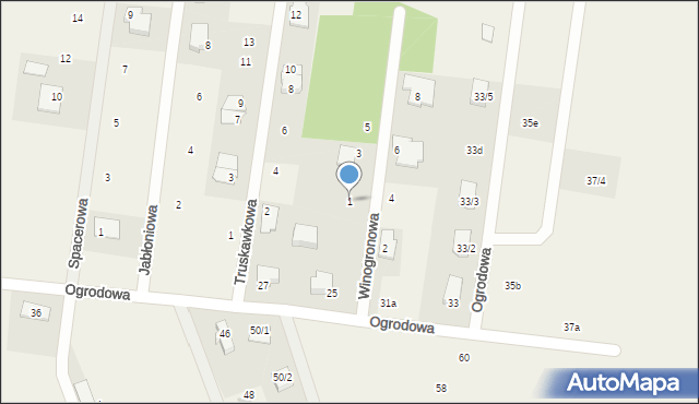 Sobolewo, Winogronowa, 1, mapa Sobolewo