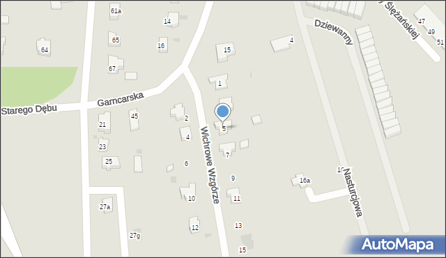 Sobótka, Wichrowe Wzgórze, 5, mapa Sobótka