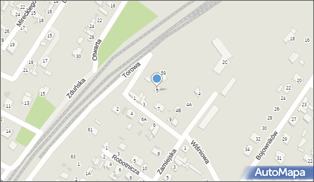 Sochaczew, Wiśniowa, 5, mapa Sochaczew