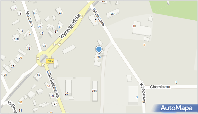 Sochaczew, Wiskozowa, 5b, mapa Sochaczew