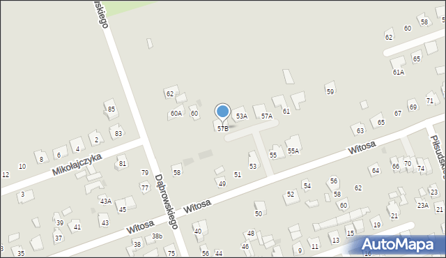 Sokółka, Witosa Wincentego, 57B, mapa Sokółka
