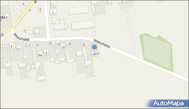 Sokolniki, Wieluńska, 24, mapa Sokolniki