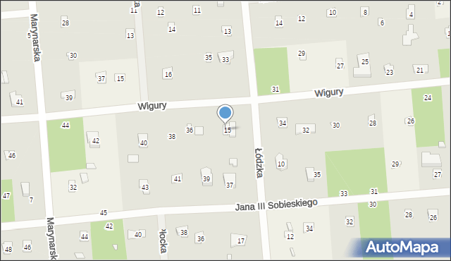 Sokolniki-Las, Wigury Stanisława, inż. pil., 34a, mapa Sokolniki-Las