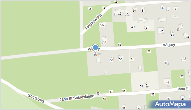 Sokolniki-Las, Wigury Stanisława, inż. pil., 60, mapa Sokolniki-Las