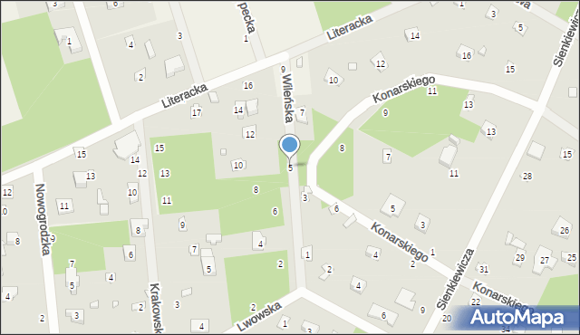 Sokolniki-Las, Wileńska, 5, mapa Sokolniki-Las