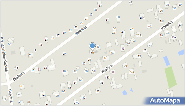 Sokołów Podlaski, Wiejska, 58, mapa Sokołów Podlaski