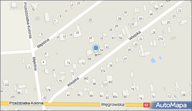 Sokołów Podlaski, Wiejska, 66, mapa Sokołów Podlaski