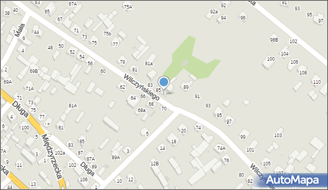 Sokołów Podlaski, Wilczyńskiego, 87a, mapa Sokołów Podlaski