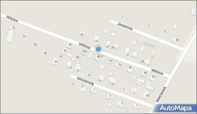 Sokołów Podlaski, Witosa Wincentego, 50, mapa Sokołów Podlaski