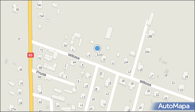 Sokołów Podlaski, Witosa Wincentego, 7, mapa Sokołów Podlaski