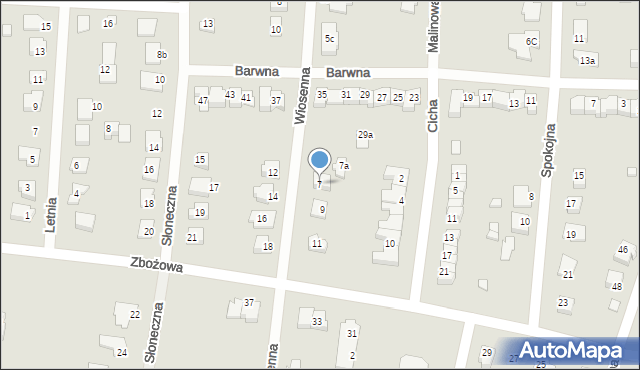 Solec Kujawski, Wiosenna, 7, mapa Solec Kujawski