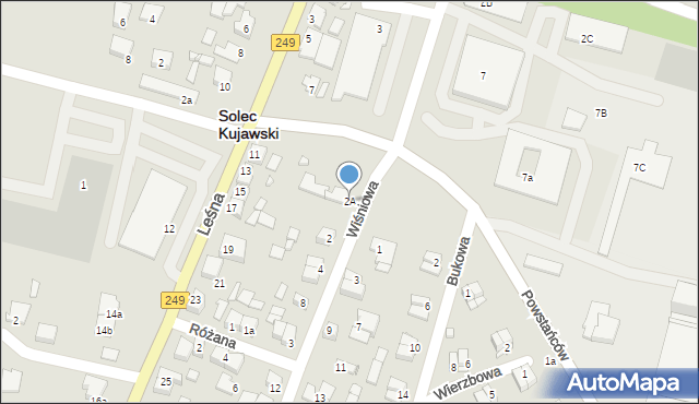 Solec Kujawski, Wiśniowa, 2A, mapa Solec Kujawski