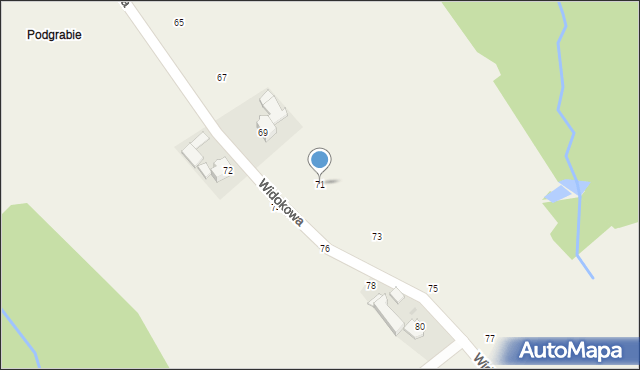 Sosnowice, Widokowa, 71, mapa Sosnowice