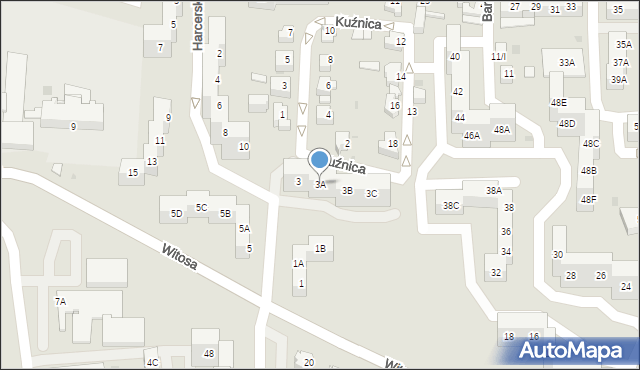 Sosnowiec, Witosa Wincentego, 3A, mapa Sosnowca