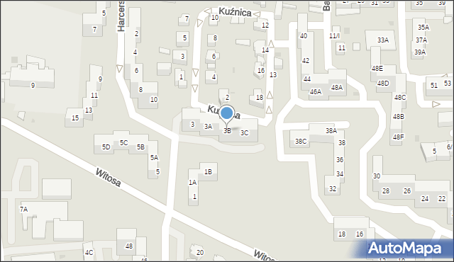 Sosnowiec, Witosa Wincentego, 3B, mapa Sosnowca