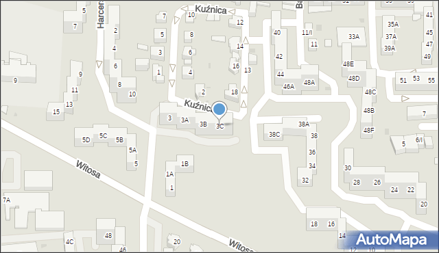 Sosnowiec, Witosa Wincentego, 3C, mapa Sosnowca