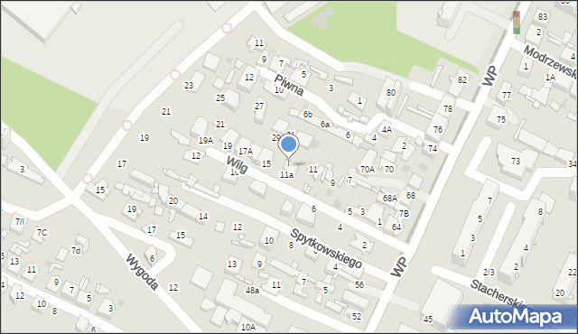 Sosnowiec, Wilg, 13, mapa Sosnowca