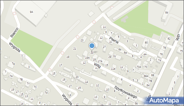 Sosnowiec, Wilg, 21, mapa Sosnowca