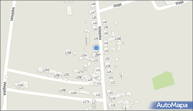 Sosnowiec, Wiejska, 135, mapa Sosnowca