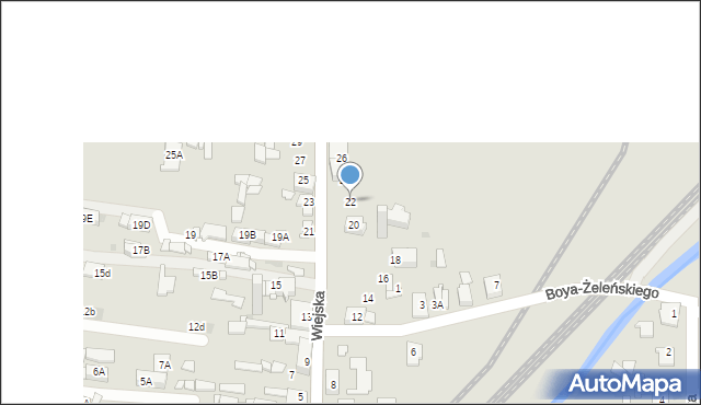 Sosnowiec, Wiejska, 22, mapa Sosnowca