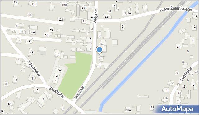 Sosnowiec, Wiejska, 4, mapa Sosnowca