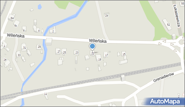 Sosnowiec, Wileńska, 21, mapa Sosnowca