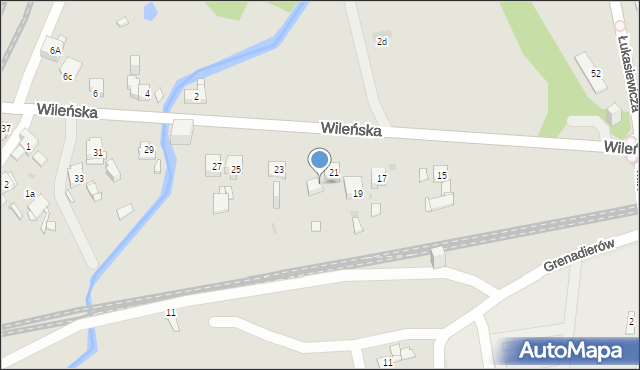 Sosnowiec, Wileńska, 23A, mapa Sosnowca