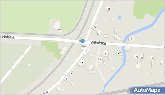 Sosnowiec, Wileńska, 37, mapa Sosnowca