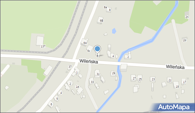 Sosnowiec, Wileńska, 6, mapa Sosnowca