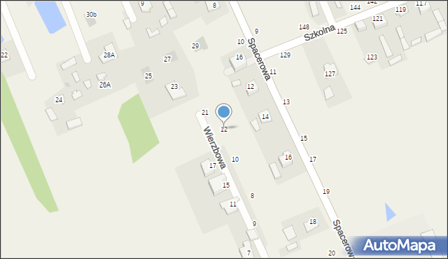 Sowia Wola, Wierzbowa, 12, mapa Sowia Wola