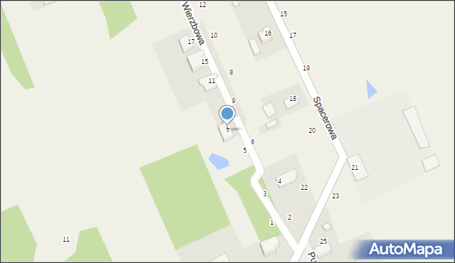 Sowia Wola, Wierzbowa, 7, mapa Sowia Wola