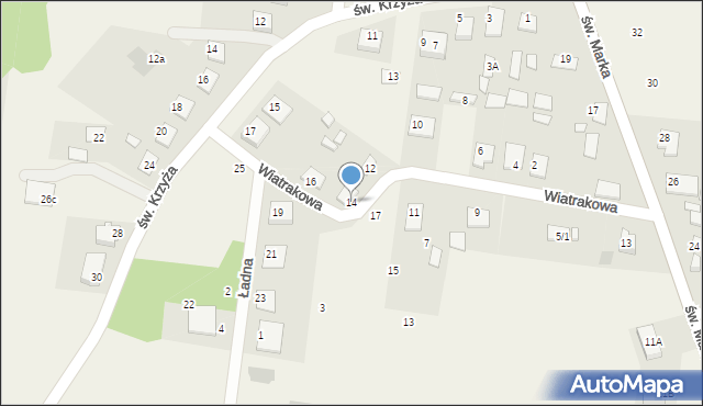 Sowlany, Wiatrakowa, 14, mapa Sowlany