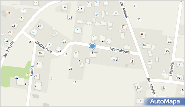 Sowlany, Wiatrakowa, 9, mapa Sowlany