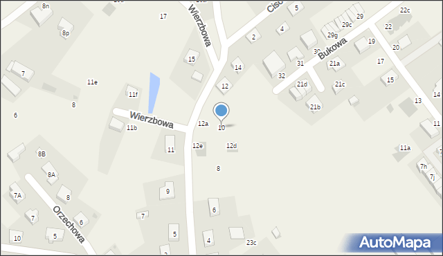 Spalice, Wierzbowa, 10, mapa Spalice