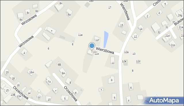 Spalice, Wierzbowa, 11c, mapa Spalice