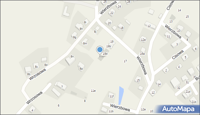 Spalice, Wierzbowa, 19f, mapa Spalice