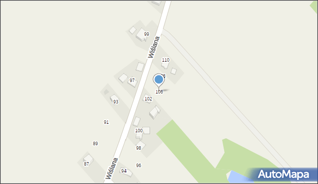 Spytkowice, Wiślana, 106, mapa Spytkowice