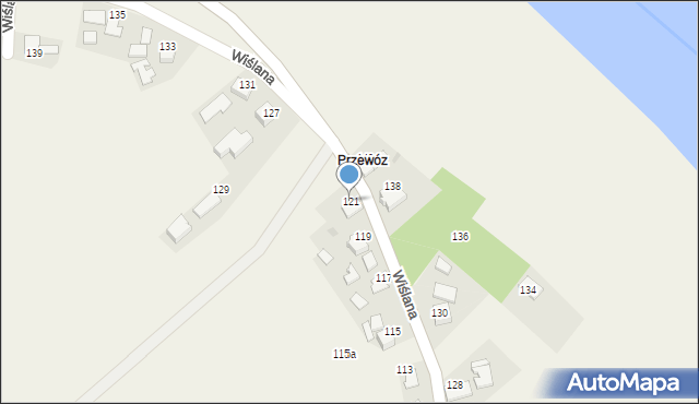 Spytkowice, Wiślana, 121, mapa Spytkowice