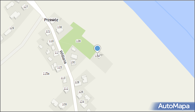 Spytkowice, Wiślana, 134, mapa Spytkowice