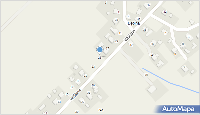 Spytkowice, Wiślana, 25, mapa Spytkowice