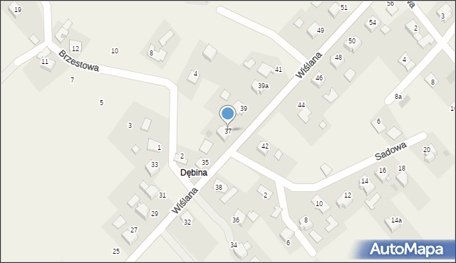 Spytkowice, Wiślana, 37, mapa Spytkowice