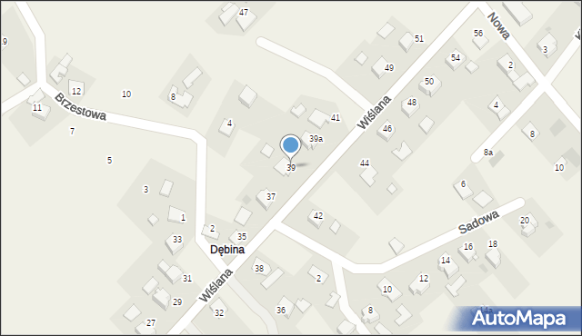 Spytkowice, Wiślana, 39, mapa Spytkowice