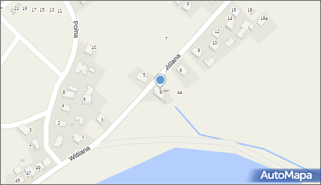 Spytkowice, Wiślana, 4, mapa Spytkowice