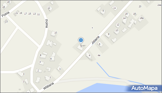 Spytkowice, Wiślana, 5, mapa Spytkowice