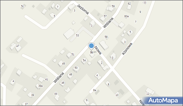 Spytkowice, Wiślana, 56, mapa Spytkowice